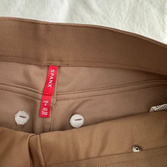 Spanx Leather-Like Straight Leg Pant - Toffee - NWT - Large - Picture 8 of 10